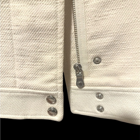 Banana Republic Off White Cream Cropped Cotton Blend Jacket Size 6 CLEAN! - Picture 7 of 9